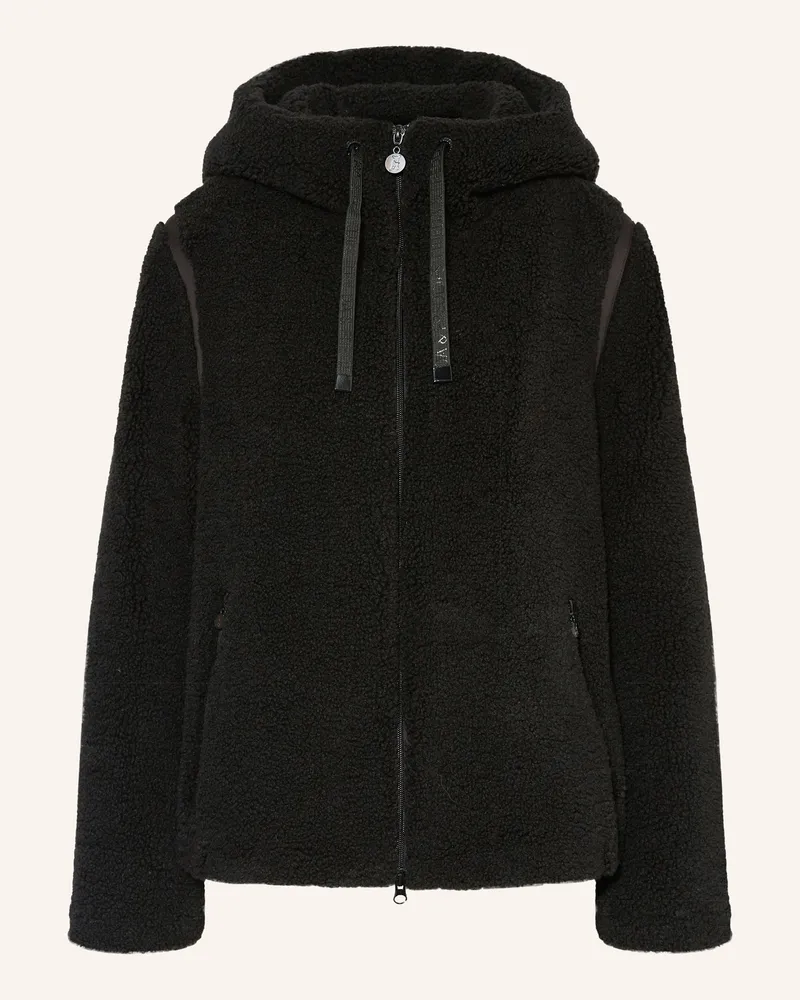 Frieda & Freddies Teddyfell-Jacke Schwarz
