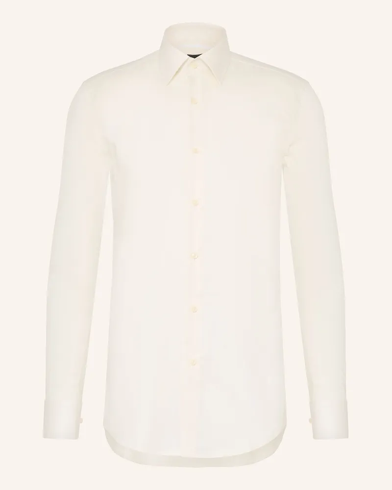 HUGO BOSS Hemd Hank Slim Fit weiss Ecru