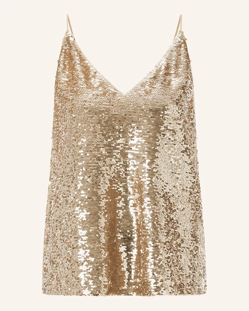 Rich&Royal Top mit Pailletten Gold