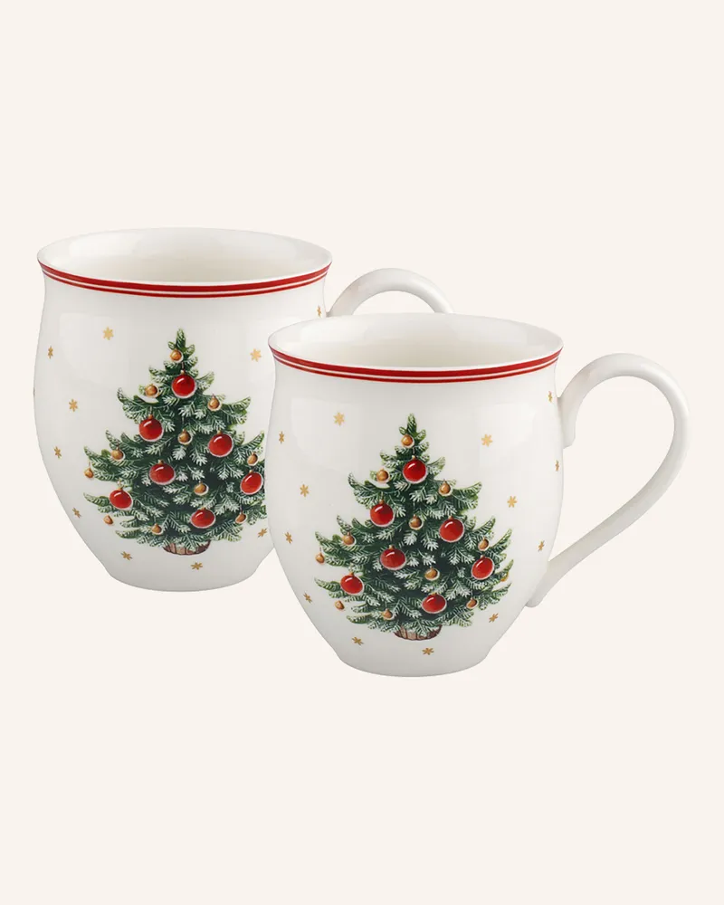 Villeroy & Boch Becher mit Henkel Set 2tlg., Tannenbaum TOY'S DELIGHT Rot
