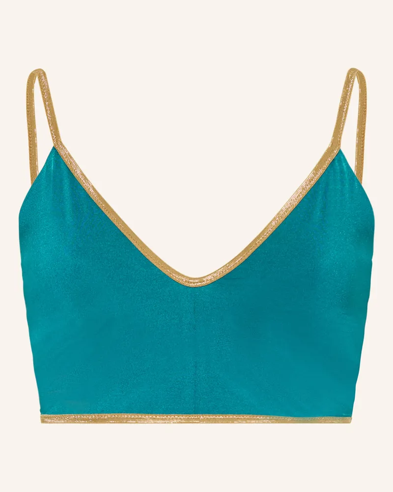 MYMARINI Bustier-Bikini-Top VACATION TOP SHINE zum Wenden mit UV-Schutz 50 Petrol