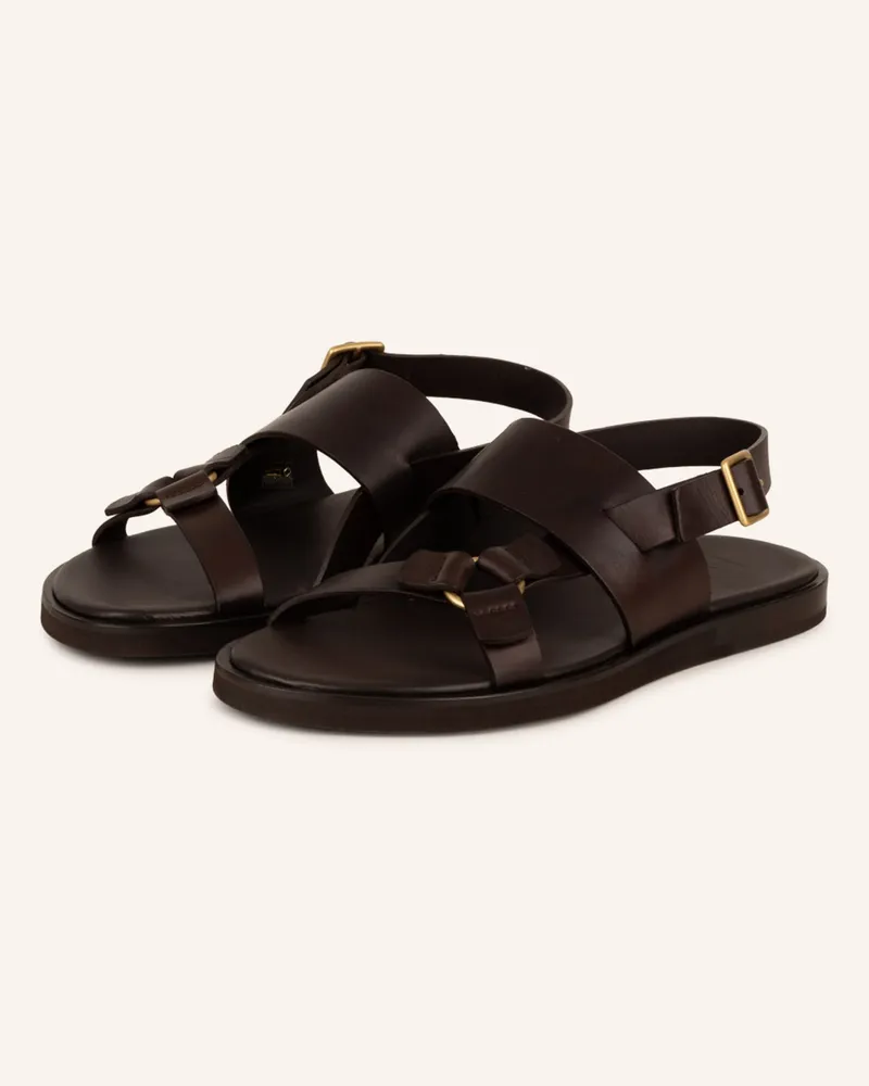 Ermenegildo Zegna Sandalen Dunkelbraun