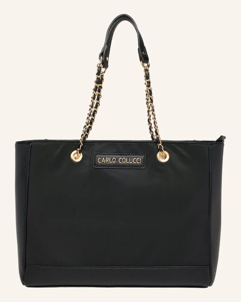 Carlo Colucci Nylon Shopper Faloci schwarz Schwarz