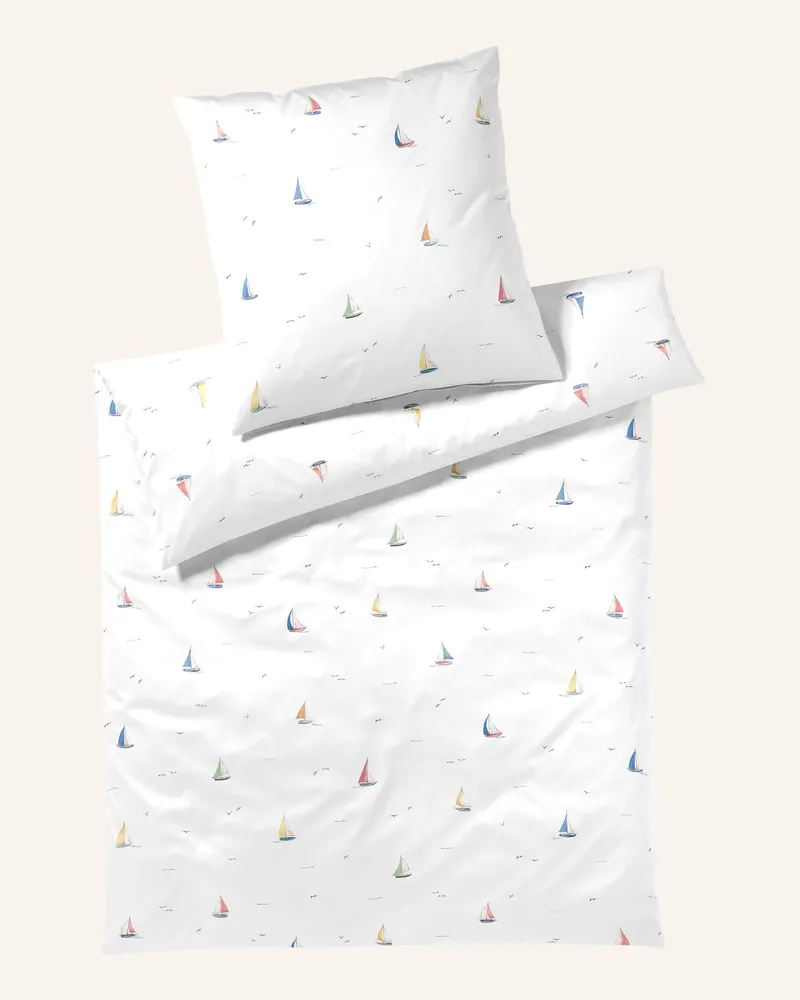 elegante Bettwäsche Sail Away weiss Weiss