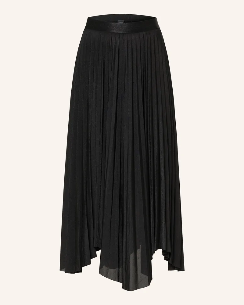 HUGO BOSS Plisseerock EXALA Schwarz