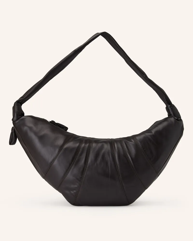 Christophe Lemaire Umhängetasche CROISSANT LARGE mit Pouch Dunkelbraun