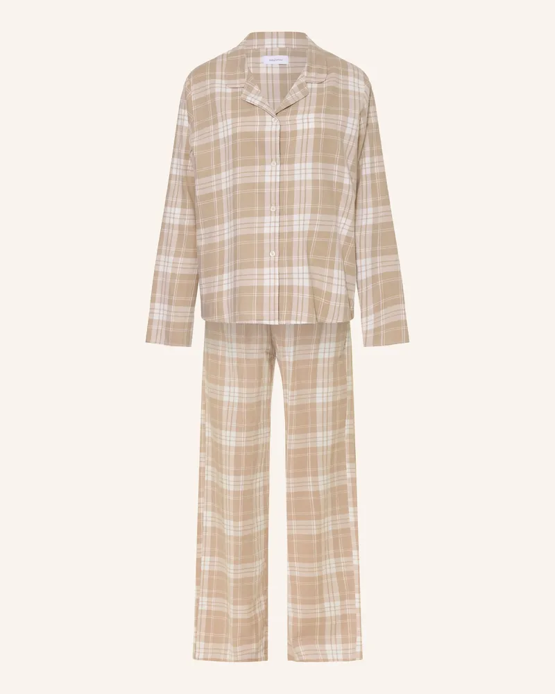 Darling Harbour Schlafanzug Aus Flanell beige Light