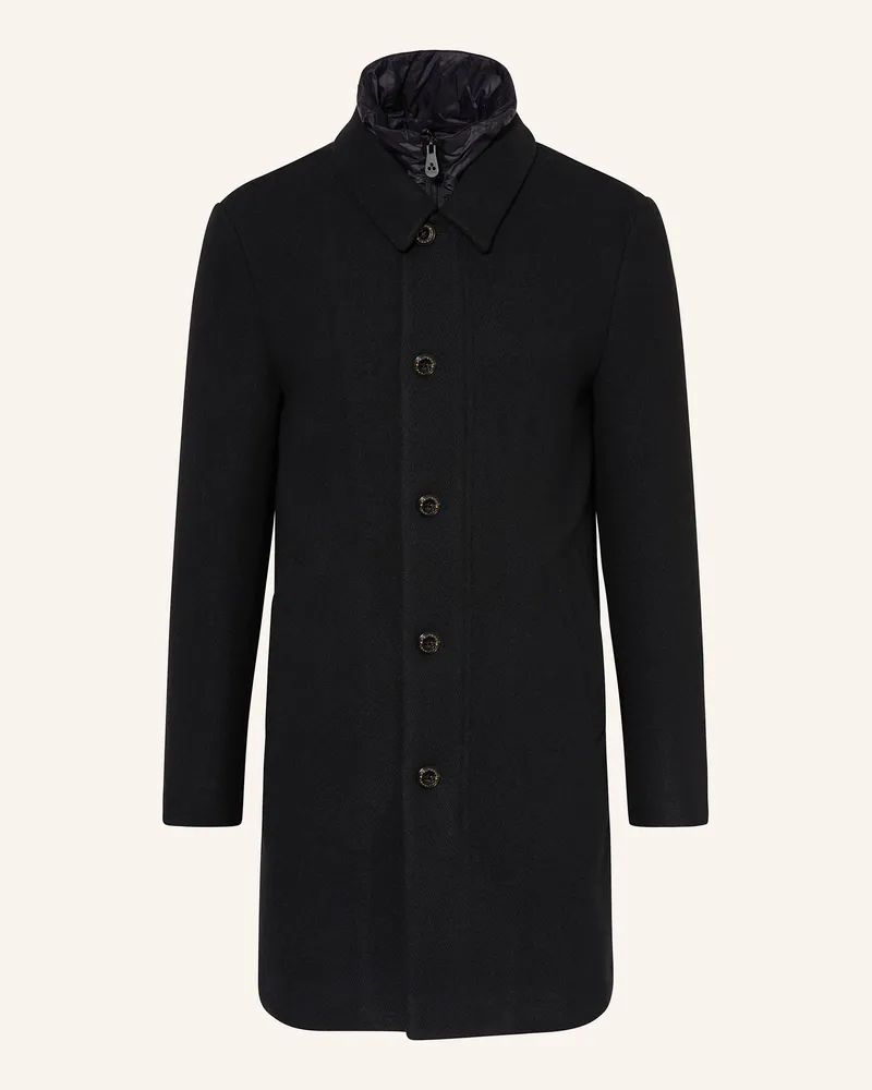 Peuterey Wollmantel Fionnghal schwarz Schwarz