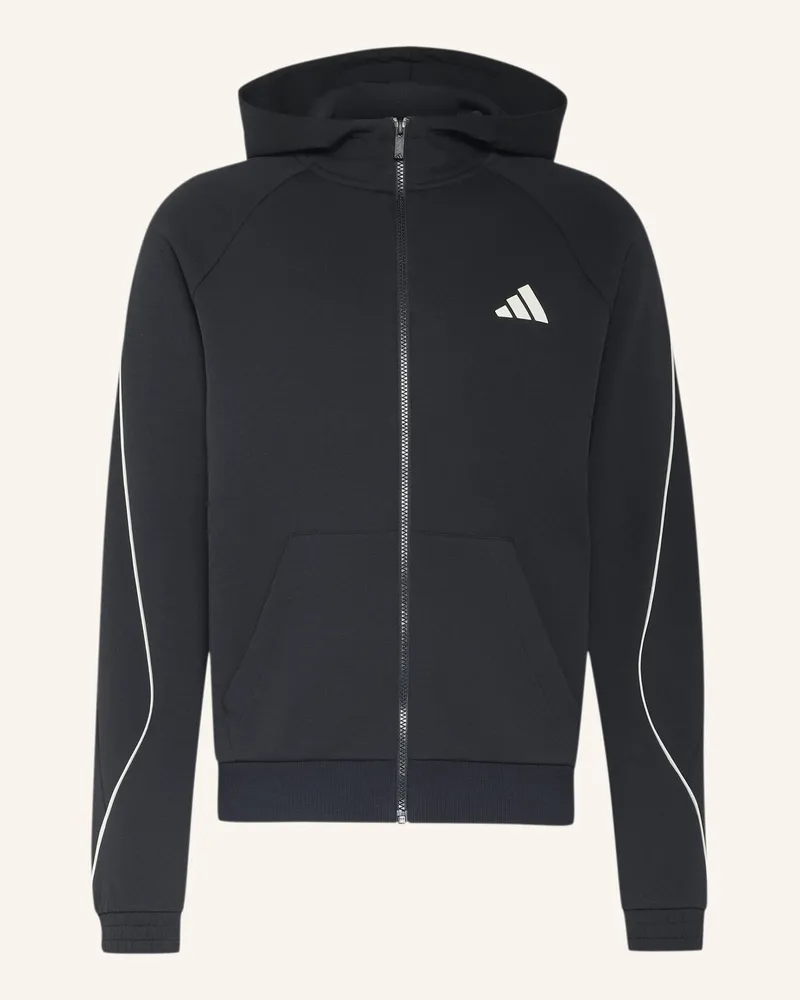 adidas Stadium Small Logo Full-Zip Hoodie schwarz Schwarz