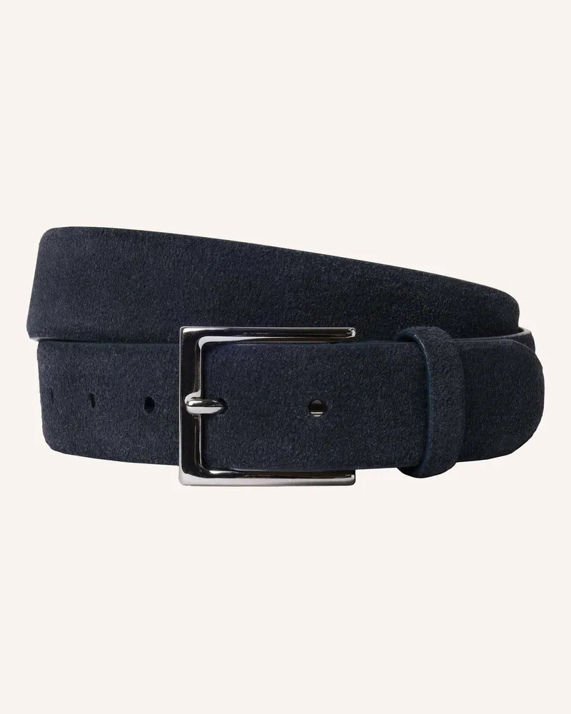 Hackett Gürtel Suede Feather Edge blau Dunkelblau