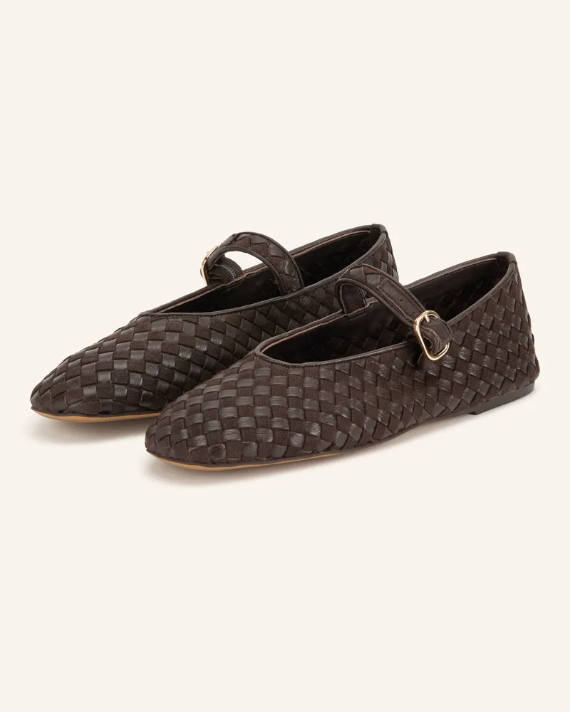 Inuovo Mary-Jane-Ballerinas braun Dunkelbraun