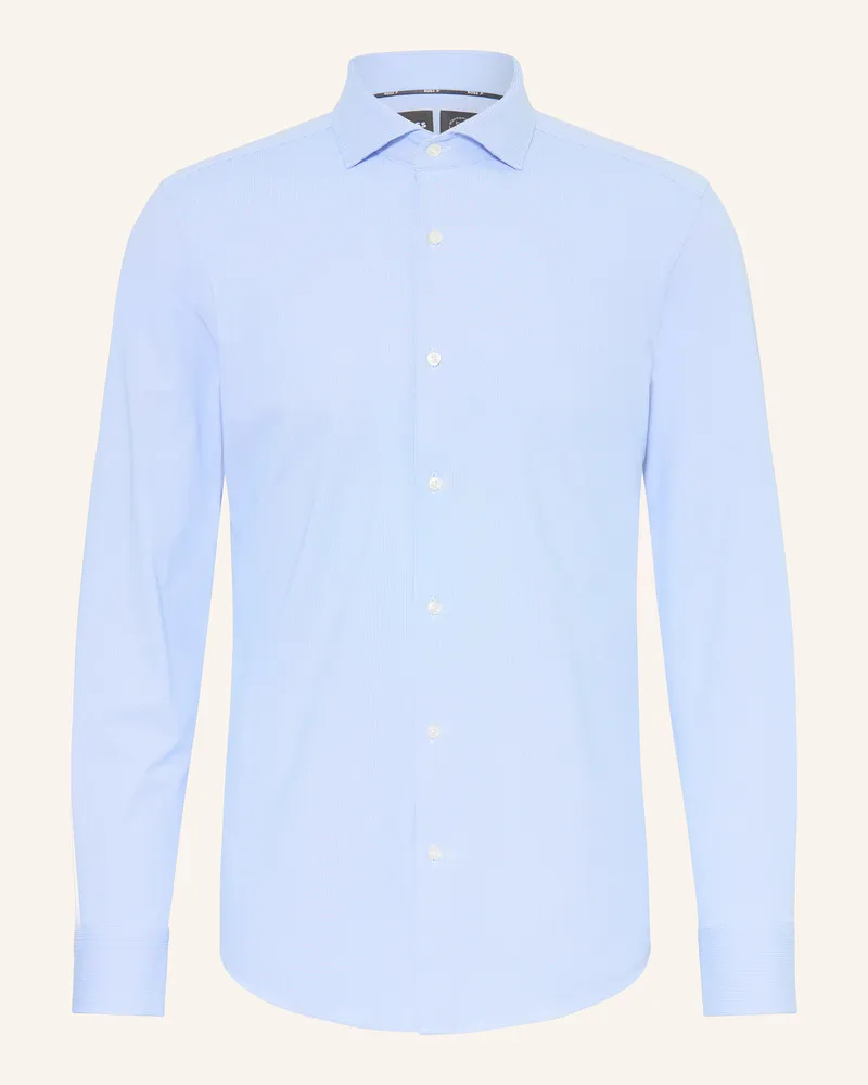 HUGO BOSS Hemd HANK SPREAD Slim Fit Hellblau