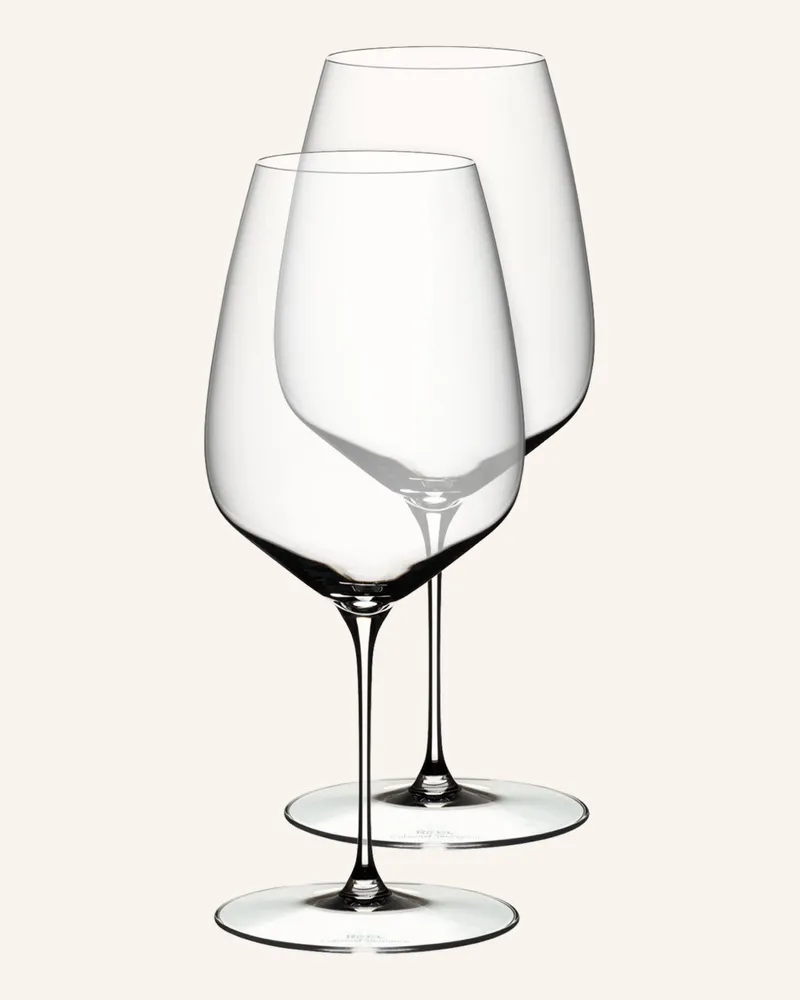 Riedel 2er-Set Weingläser Veloce Cabernet Sauvignon transparent Weiss