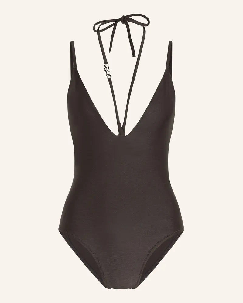 Karl Lagerfeld K/SIGNATURE MULTI-STRAP SWIMSUIT Dunkelgrau