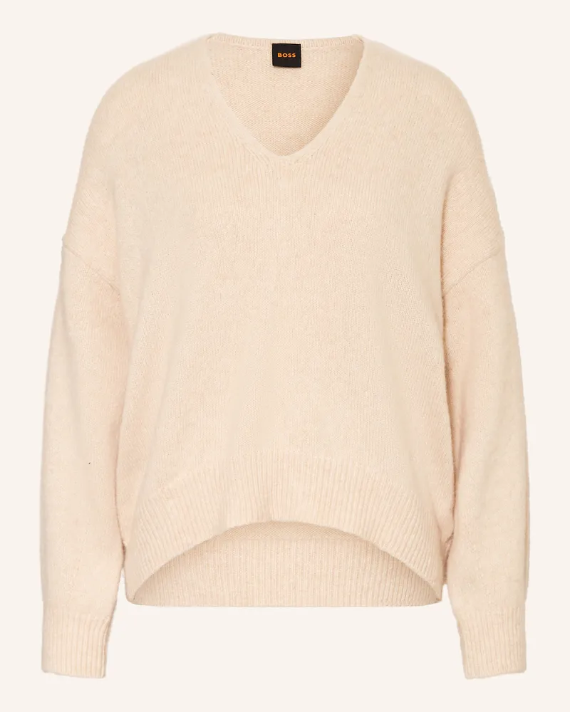 HUGO BOSS Pullover mit Alpaka Beige