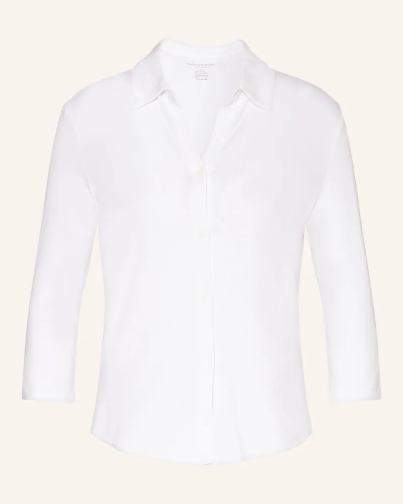 Majestic Cropped-Hemdbluse Mit 3/4-Arm weiss Weiss