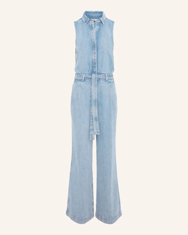 7 for all mankind PLEATED SLEEVELESS Jumpsuit Blau