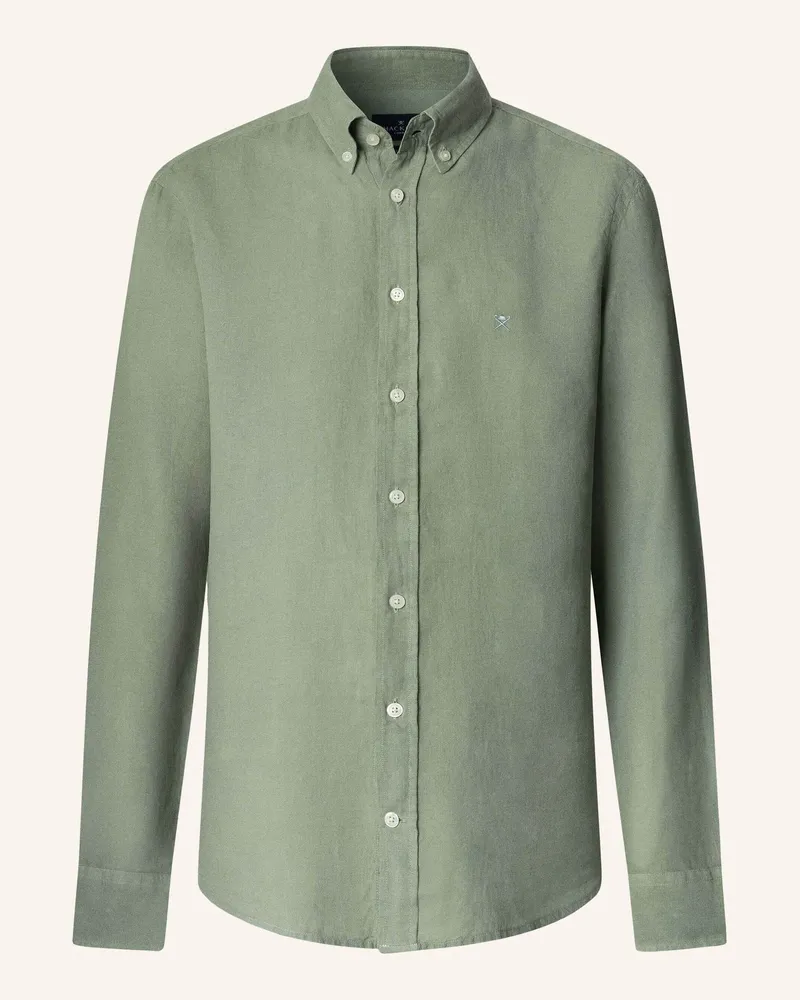Hackett Freizeithemd Ess Gmd Linen Brpt gruen Grün
