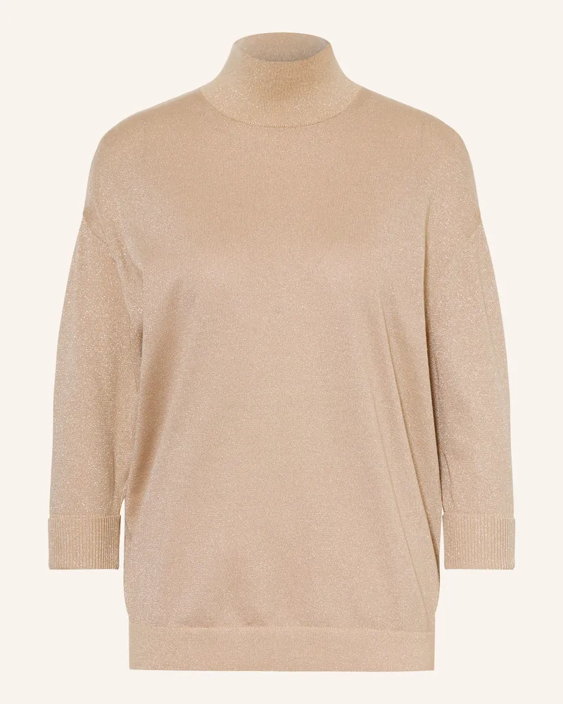 Dorothee Schumacher Pullover Shimmering Merino Mit 3/4-Arm beige Camel