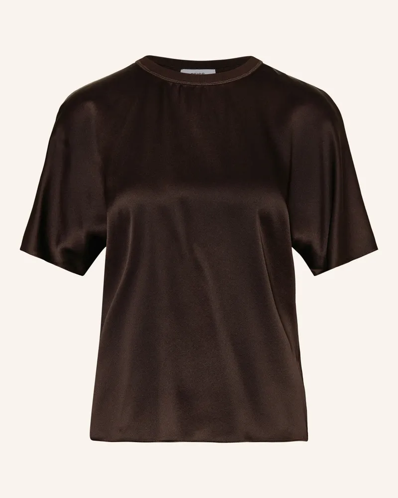 Reiss Blusenshirt LENA aus Seide Dunkelbraun