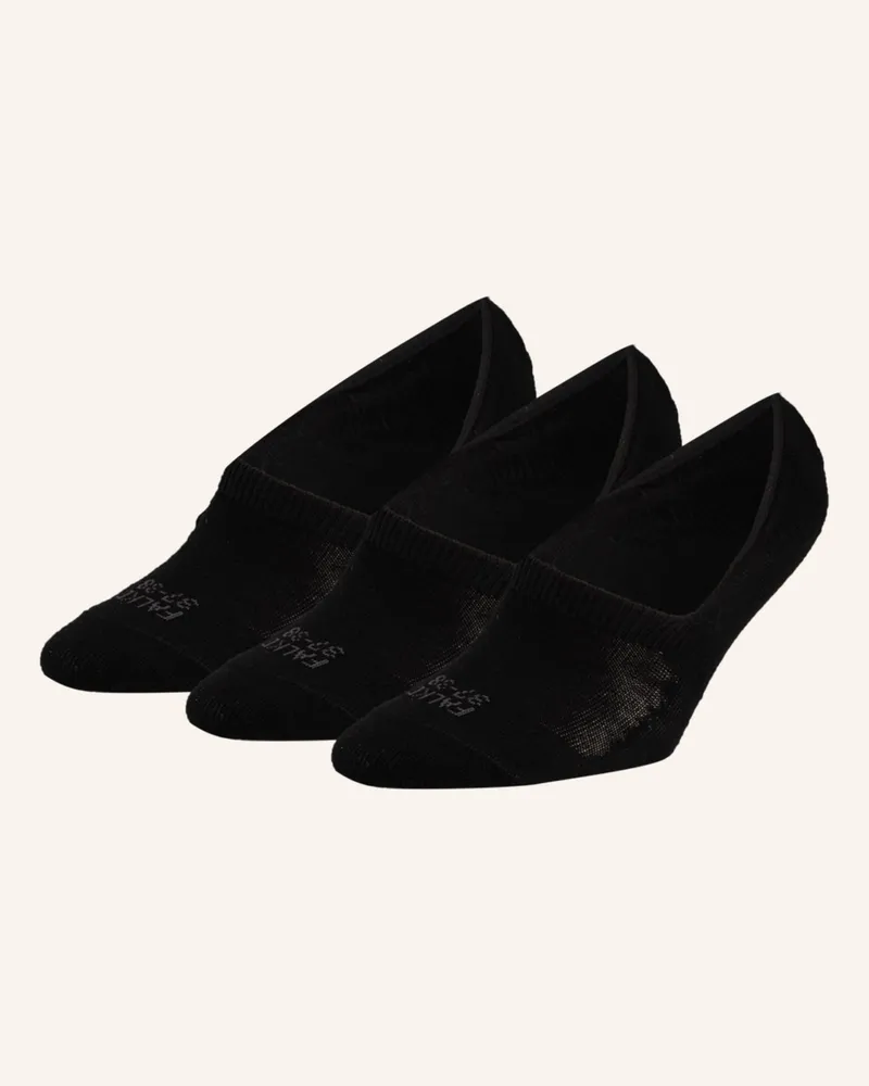 Falke 3er-Pack Füßlinge Step High Cut schwarz Schwarz