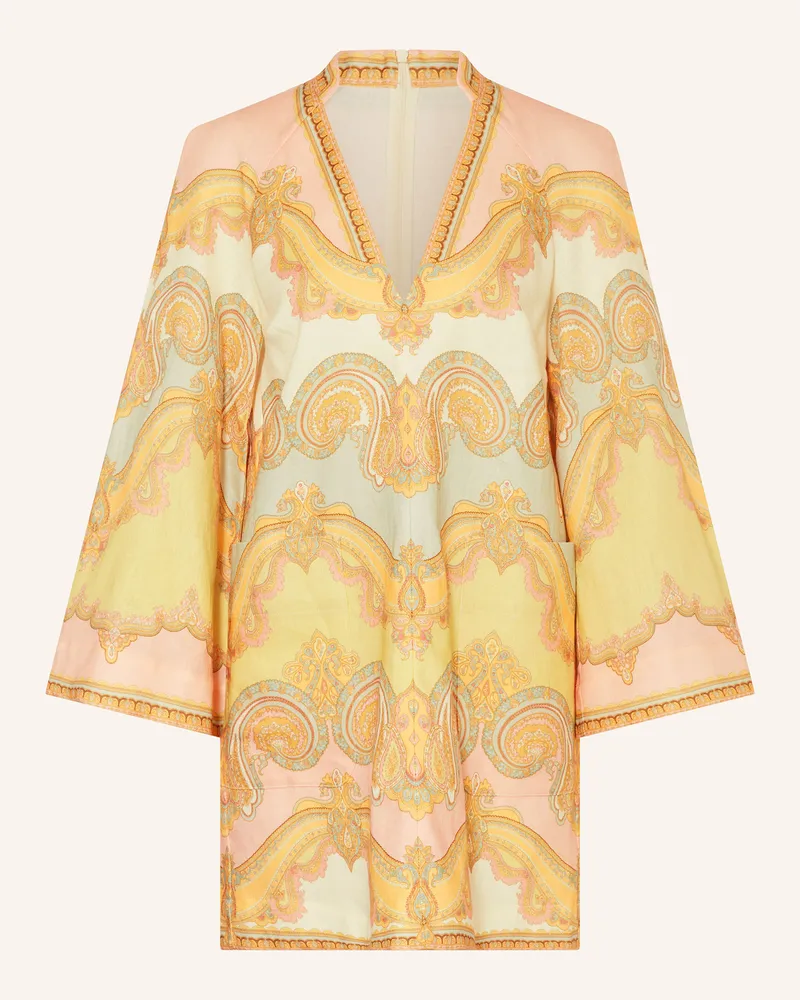 Zimmermann Kleid aus Leinen Dunkelgelb