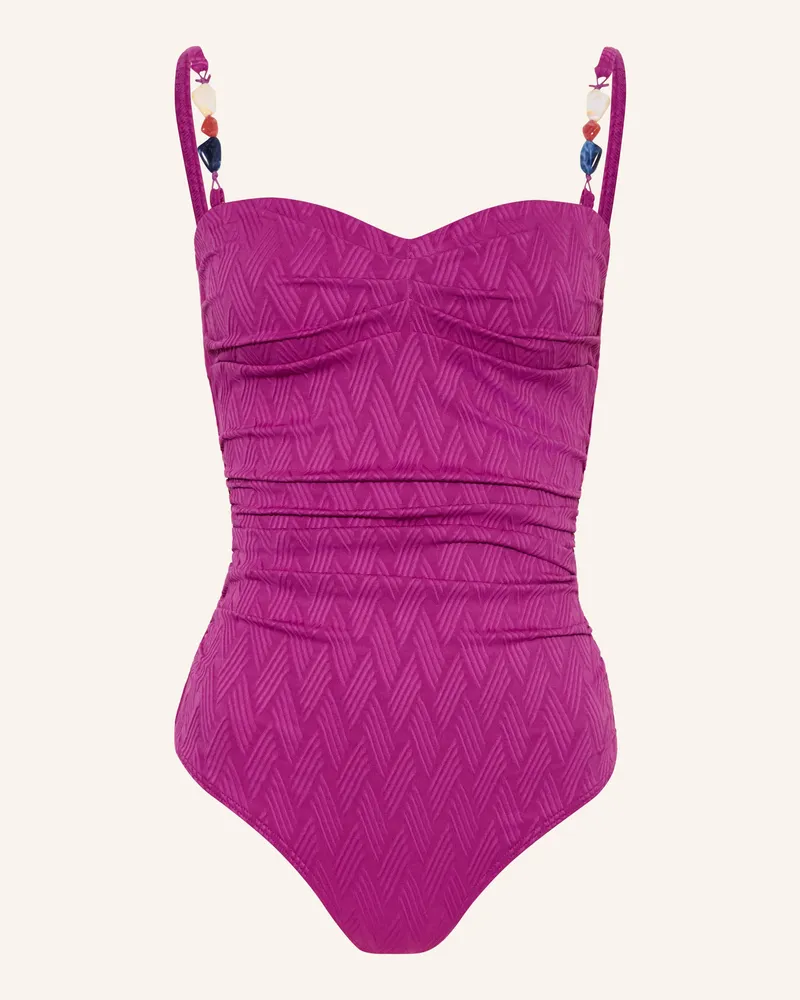 Cyell Badeanzug Texture Viola lila Fuchsia