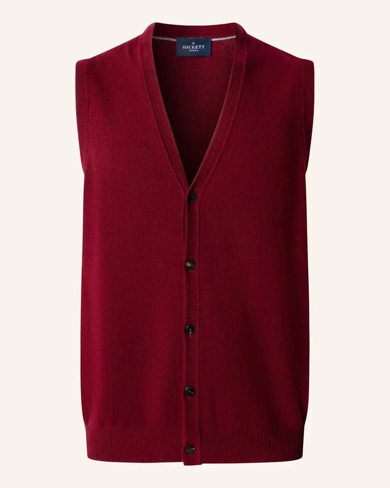 Hackett Pullover Wool Cash Mix Wcoat rot Rot