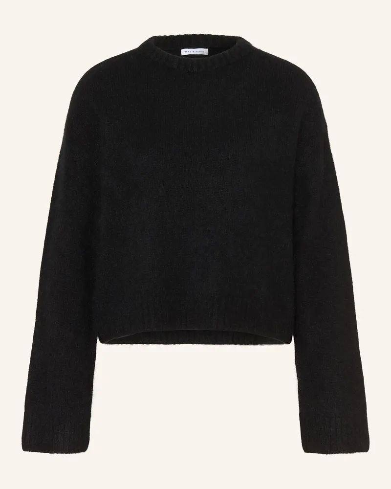 Mrs & HUGS Pullover Mit Cashmere schwarz Schwarz