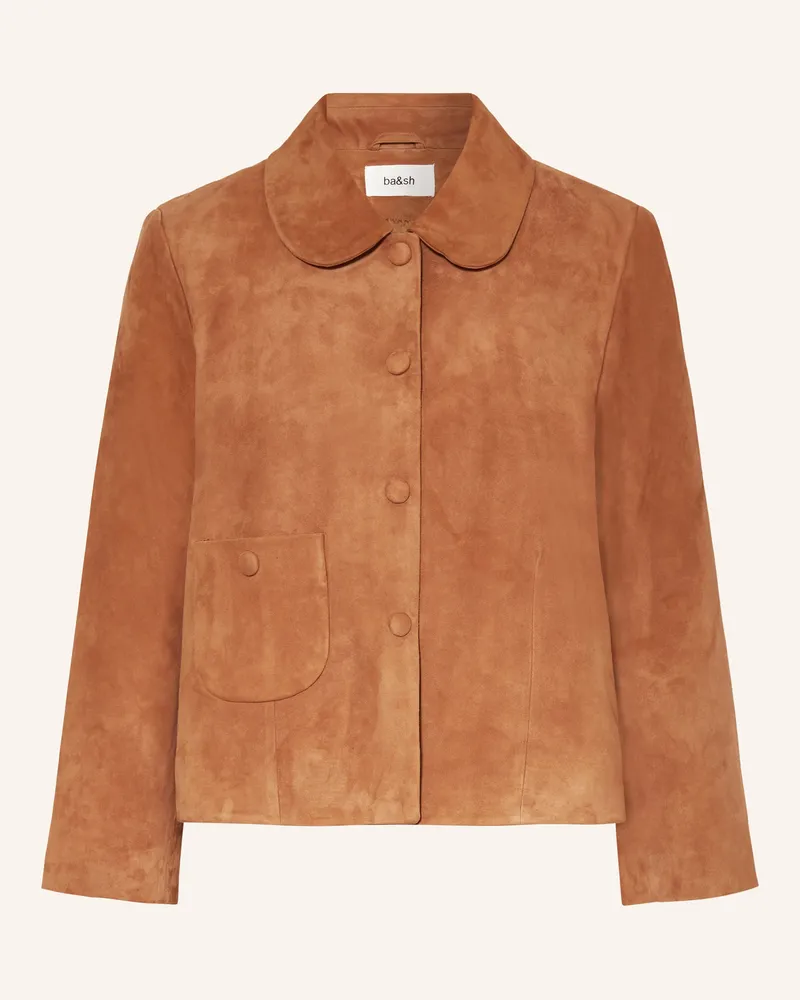 ba&sh Lederjacke Milas braun Camel