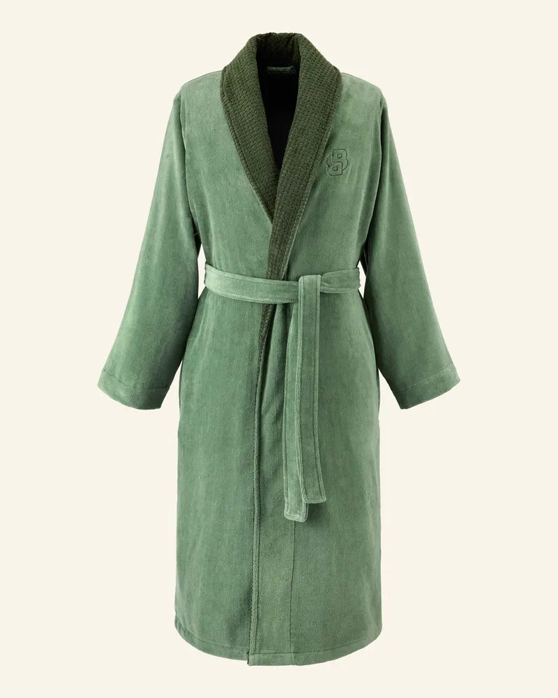 HUGO BOSS Bademantel Doubleb blau Dunkelgrün