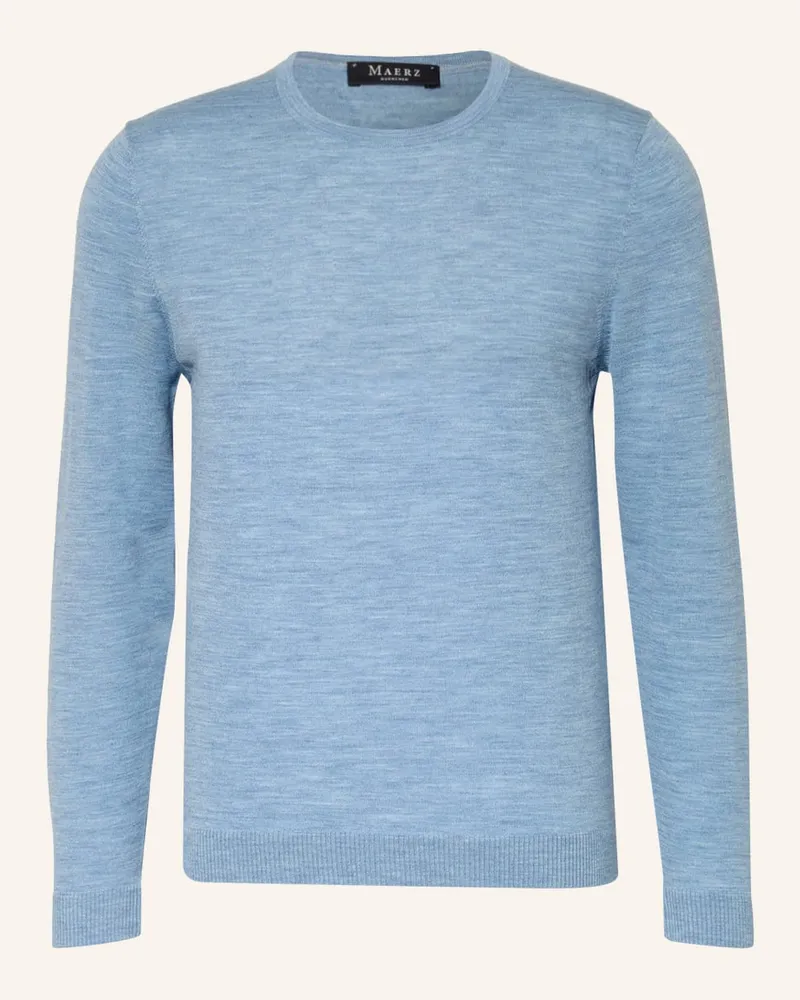 Maerz Pullover aus Merinowolle Blau