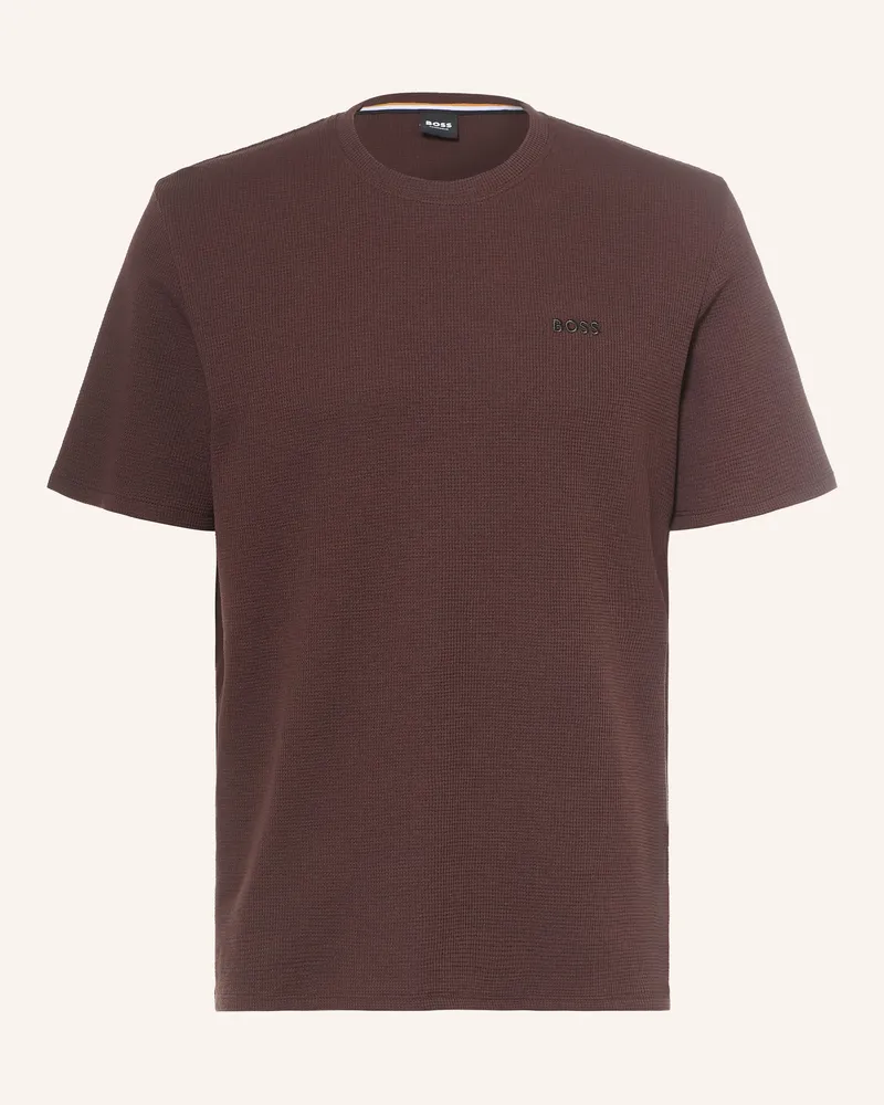 HUGO BOSS Schlafshirt braun Dunkelbraun