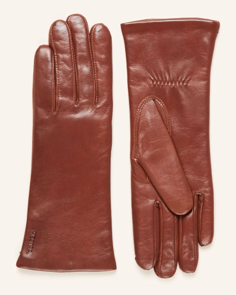 Hestra Lederhandschuhe ELISABETH Braun