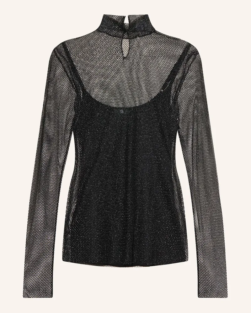 Riani Longsleeve mit Glitzergarn Schwarz