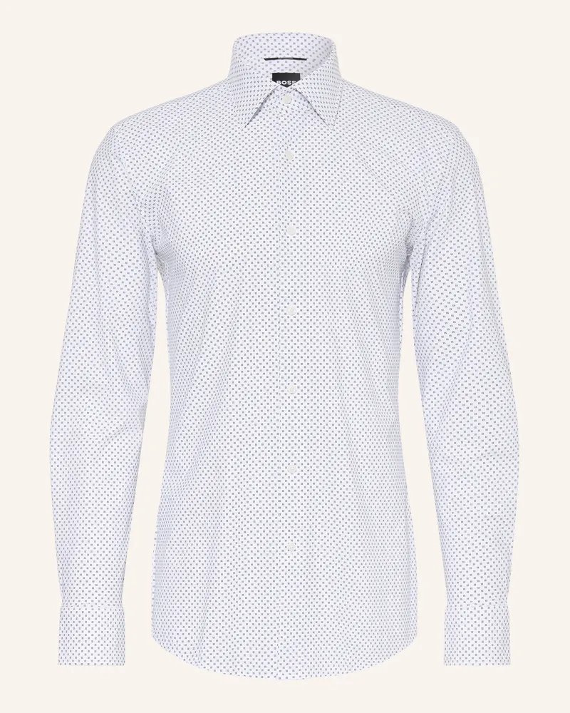 HUGO BOSS Hemd Hank Slim Fit blau Dunkelblau