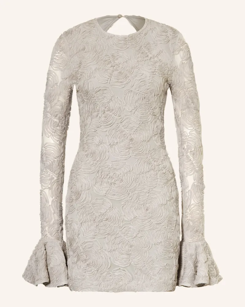 ROTATE Birger Christensen Mesh-Kleid Mit Volants grau Grau