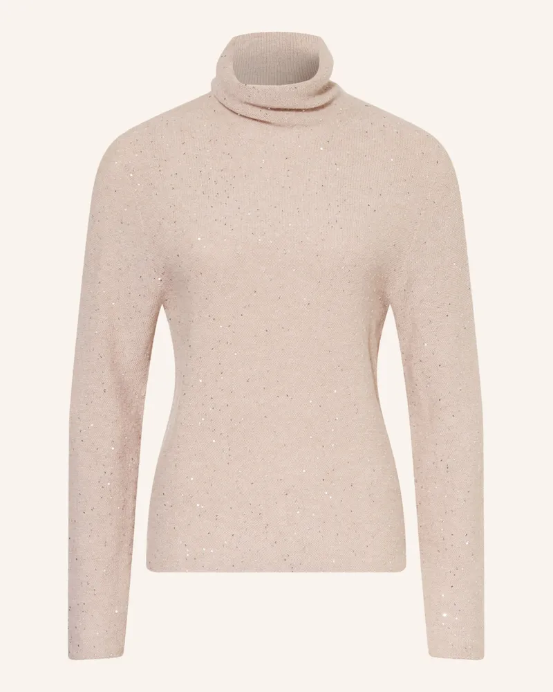 Antonelli Firenze Rollkragenpullover Etruria Mit Pailletten beige Beige