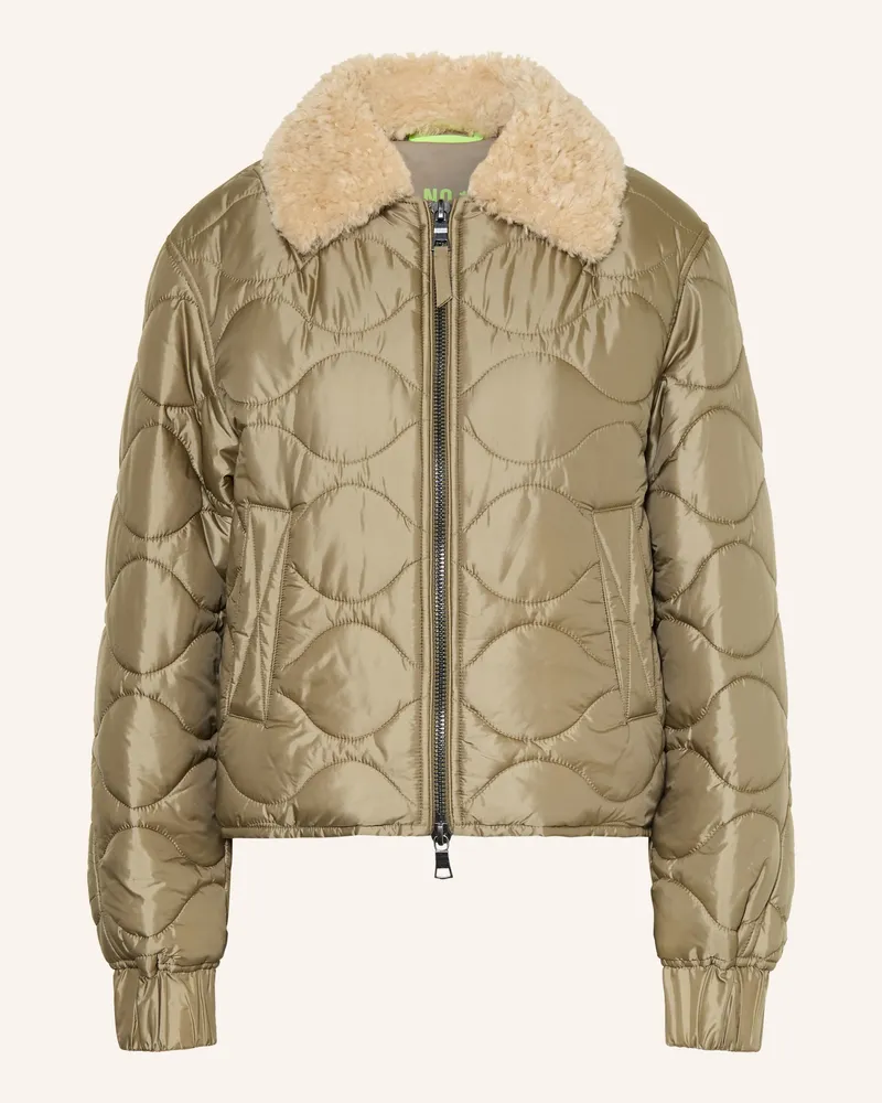 No. 1 Como Steppjacke Massa Mit Abnehmbarem Kunstfell beige Beige