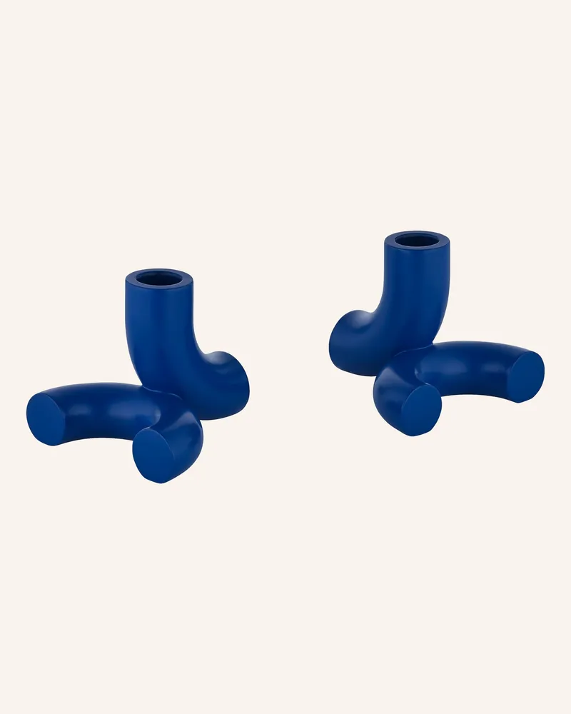 Blomus 2er-Set Kerzenhalter Doodle blau Blau