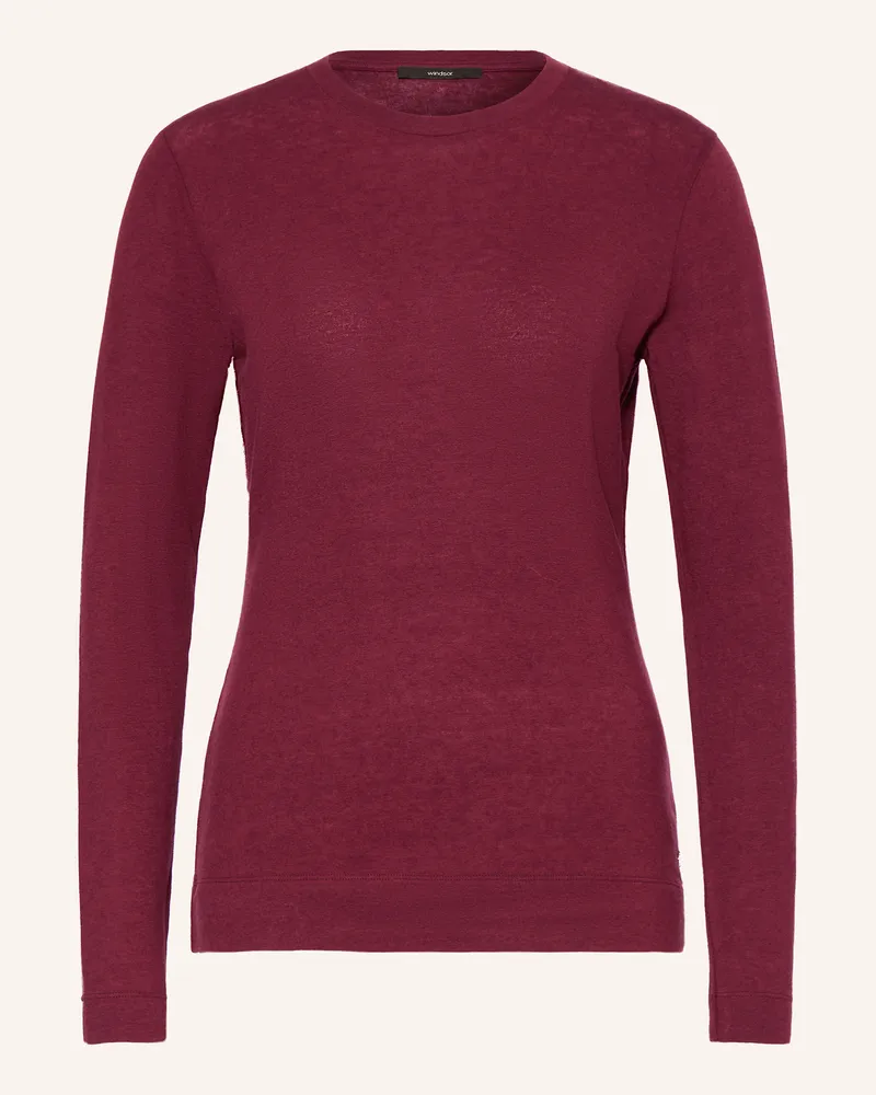 windsor. Longsleeve Dunkelrot