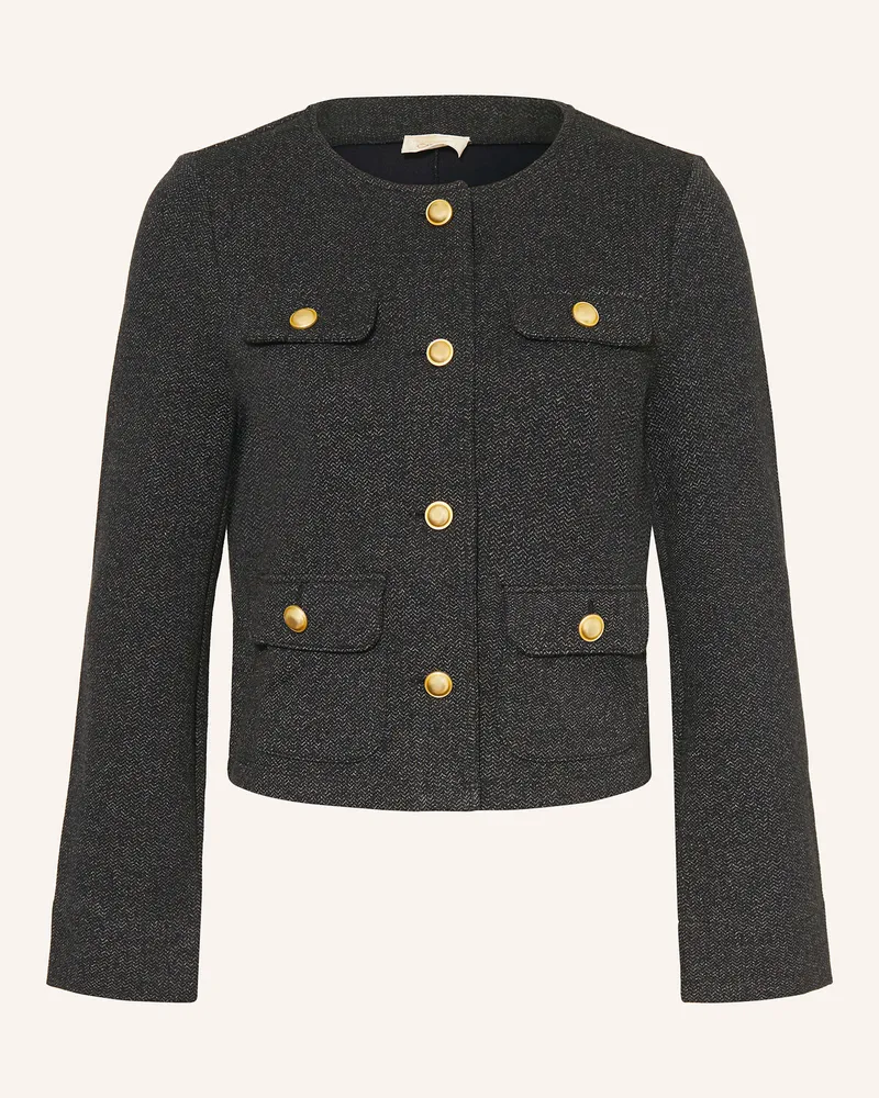 Cartoon Kastenjacke aus Jersey Dunkelgrau