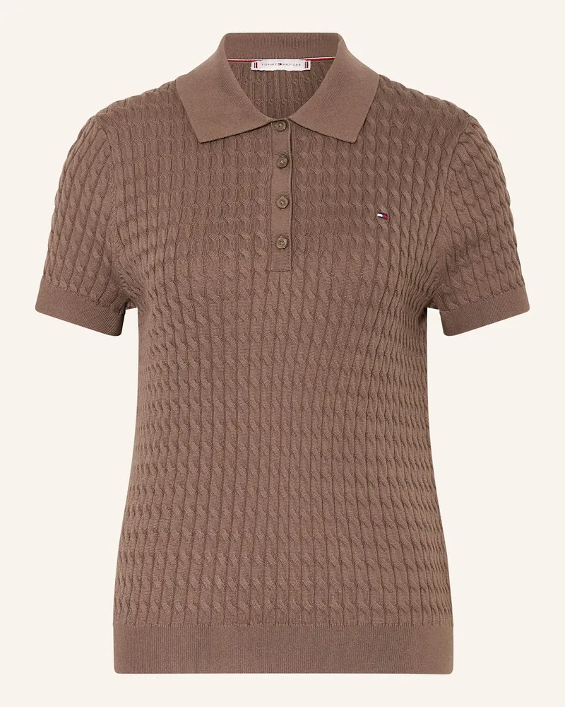Tommy Hilfiger Strick-Poloshirt braun Braun
