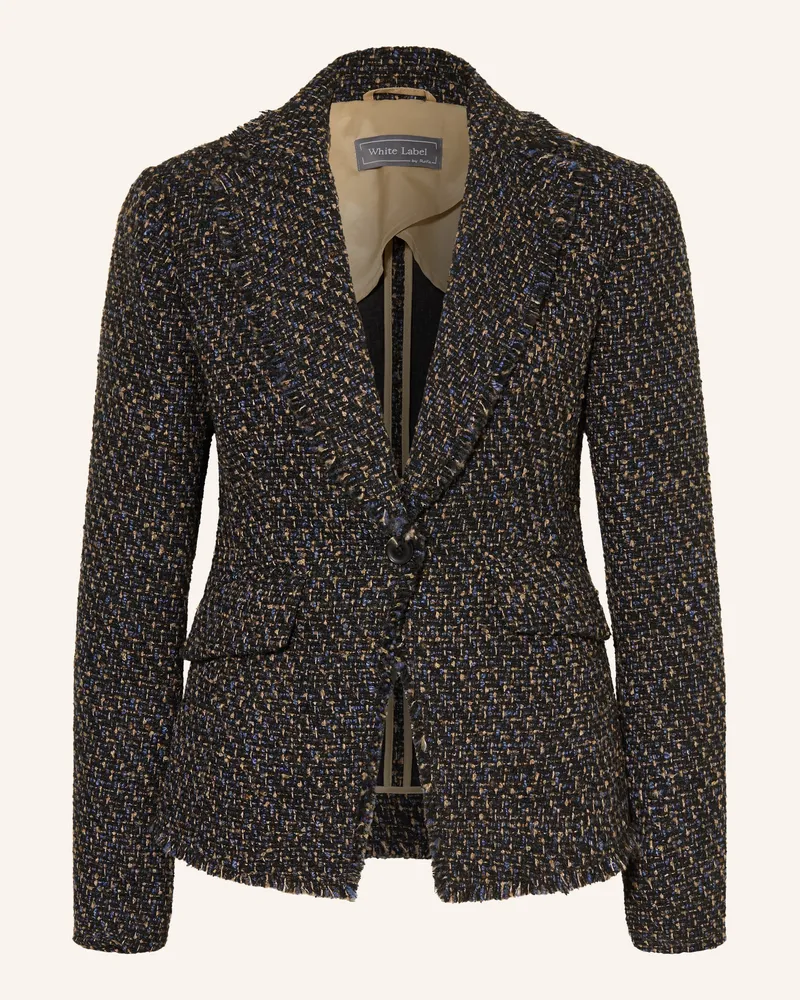 lilienfels Bouclé-Blazer blau Dunkelblau