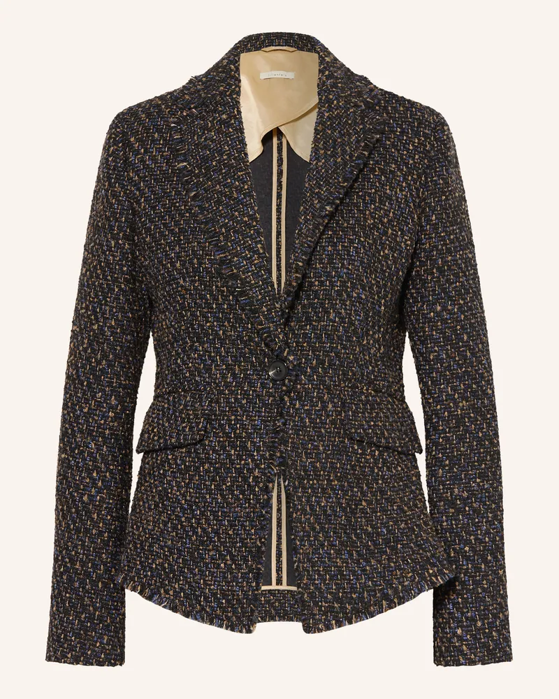 lilienfels Bouclé-Blazer blau Dunkelblau