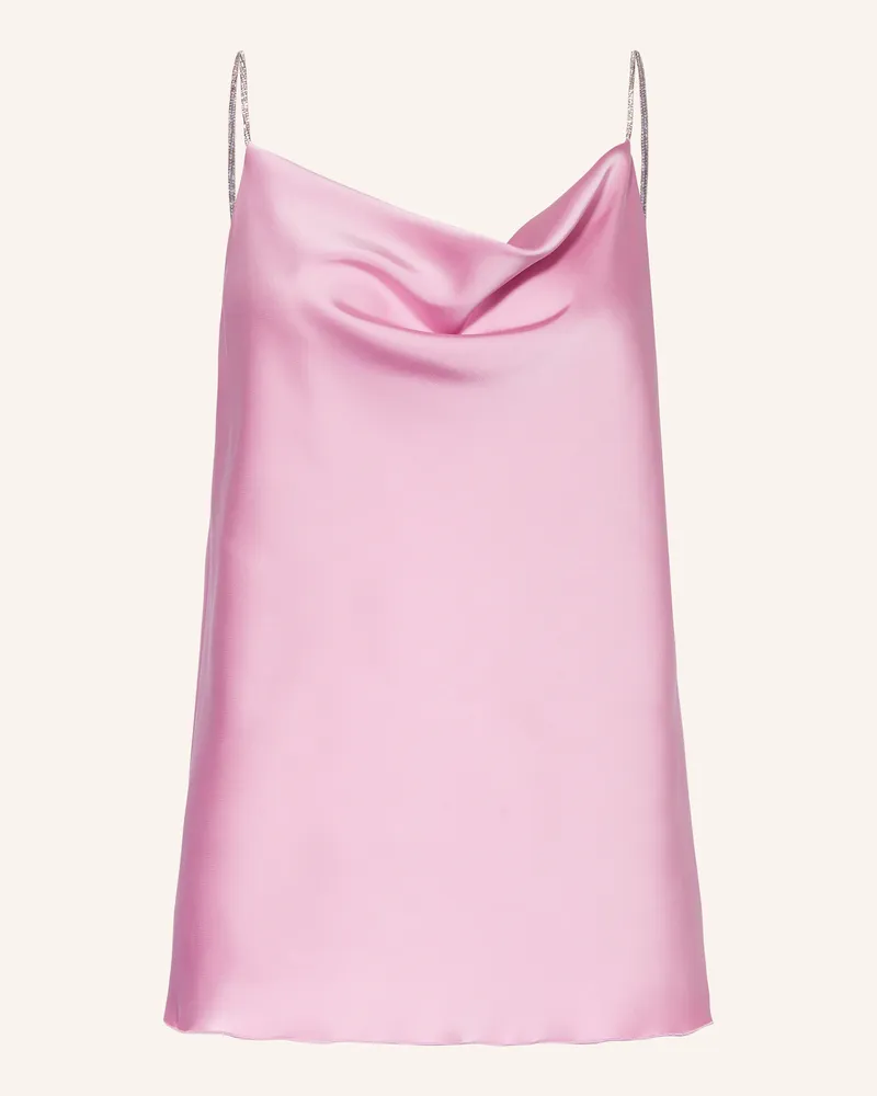 SEM PER LEI Satintop mit Schmucksteinen Rosa