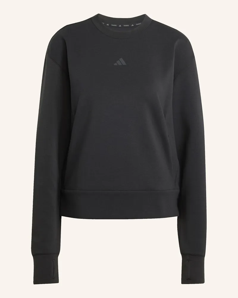 adidas DESIGNED-FOR-TRAINING WARM-UP SWEATSHIRT Schwarz