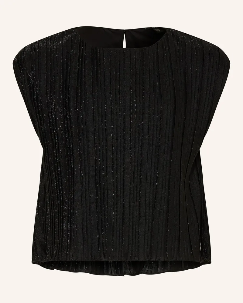 Guess Plisseetop Mit Glitzergarn schwarz Schwarz