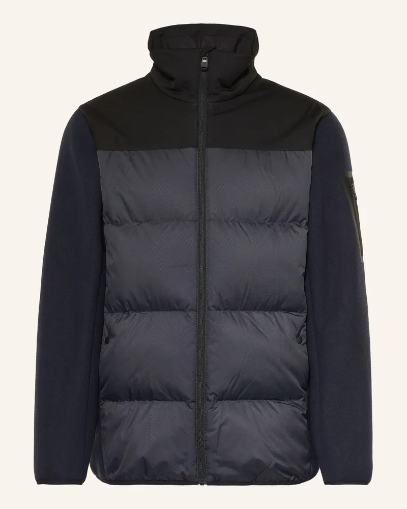 HUGO BOSS Daunenjacke Block Im Materialmix blau Dunkelblau