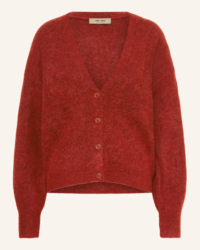 Mos Mosh Oversized-Strickjacke THORA mit Alpaka Rot